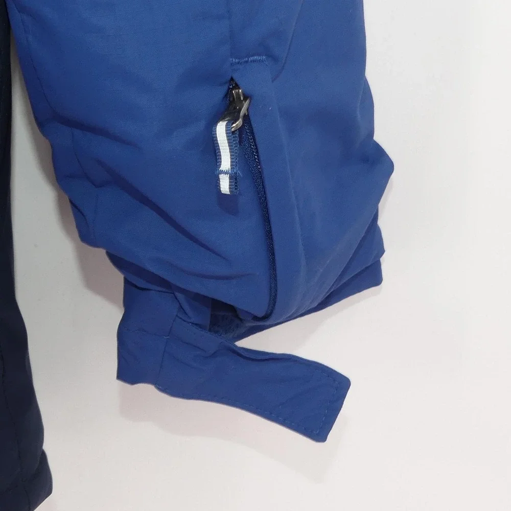 Columbia Jacket Blue Hooded Omni-Heat Insulated Full Zip Ski Parka Large 14/16